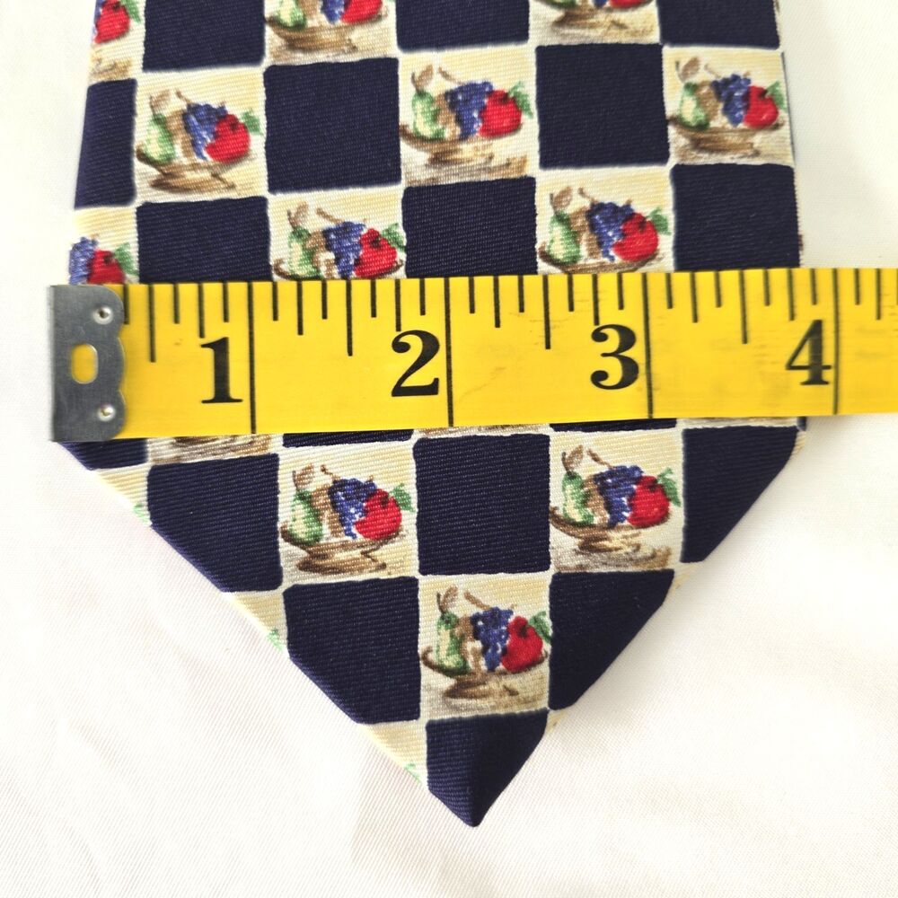 BURBERRY Tie 100% Silk‎ Made in USA Fruit Bowl - Blue - Burberry  Prorsum Tie - Picture 5 of 6